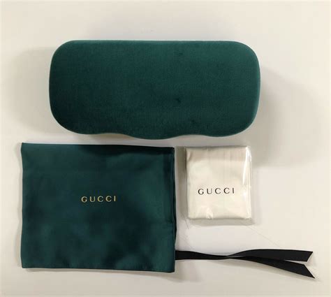 gucci glasses green casew|gucci glasses case velvet.